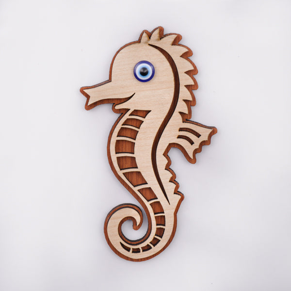 Wooden Evil Eye Magnet