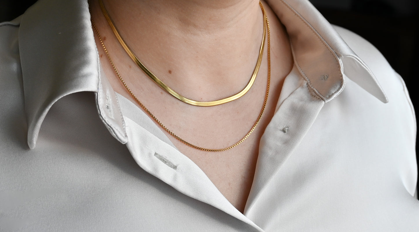 Layered Herringbone Necklace