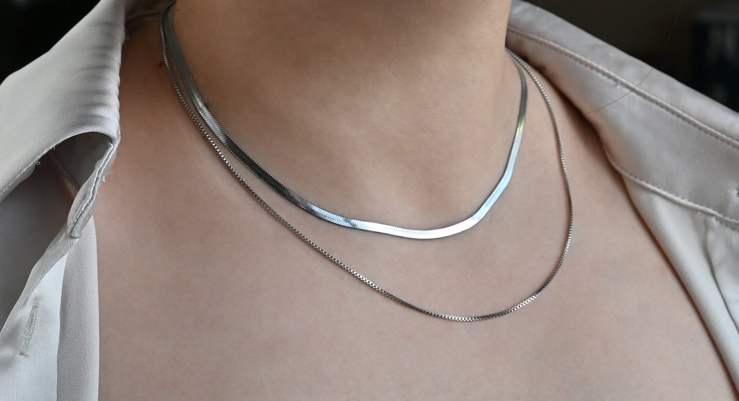 Layered Herringbone Necklace