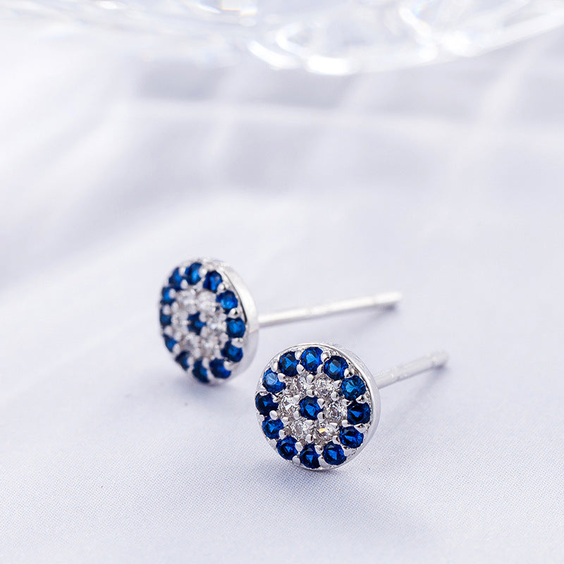 Diamond Evil Eye Studs