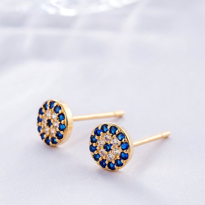 Diamond Evil Eye Studs