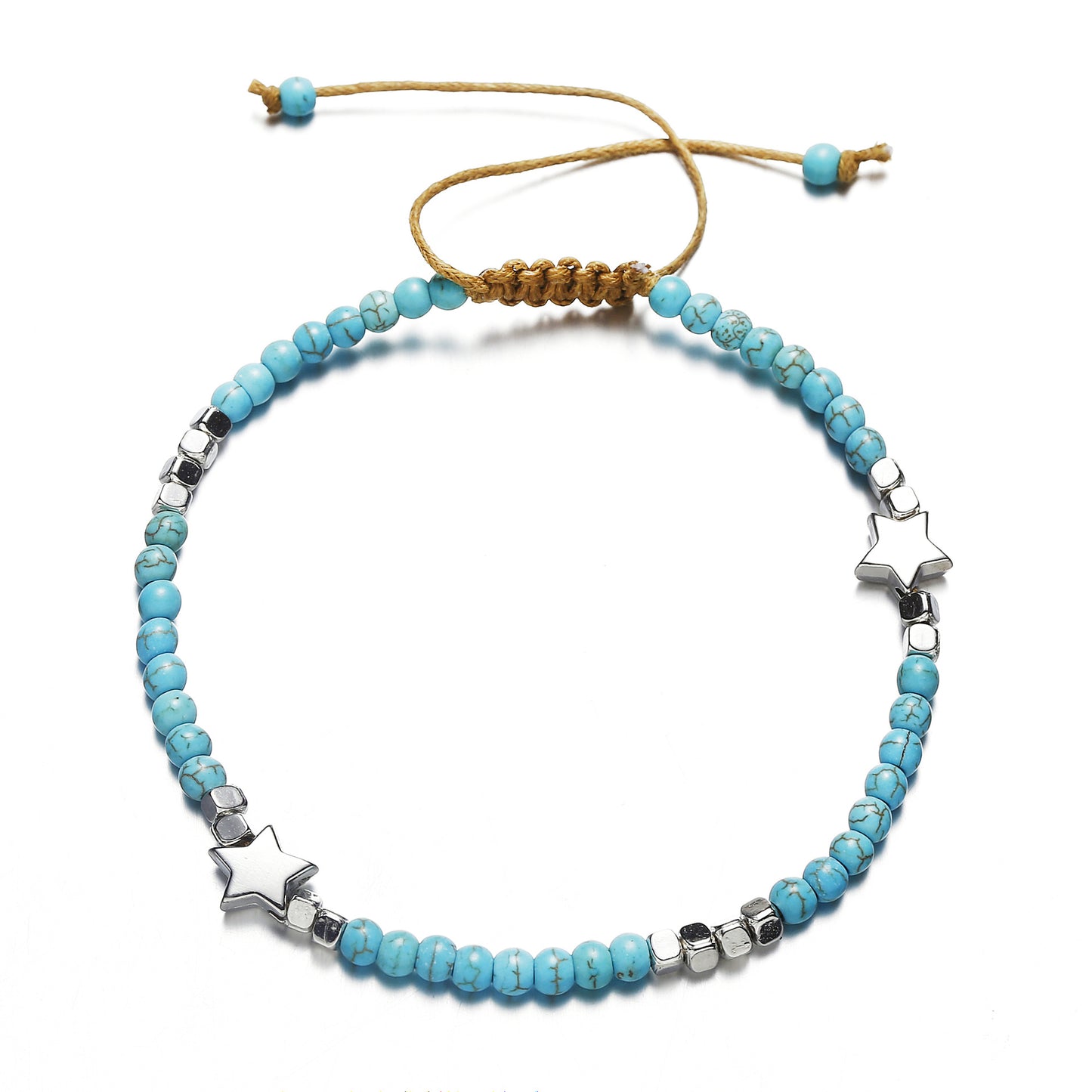 Turquoise Star Anklet