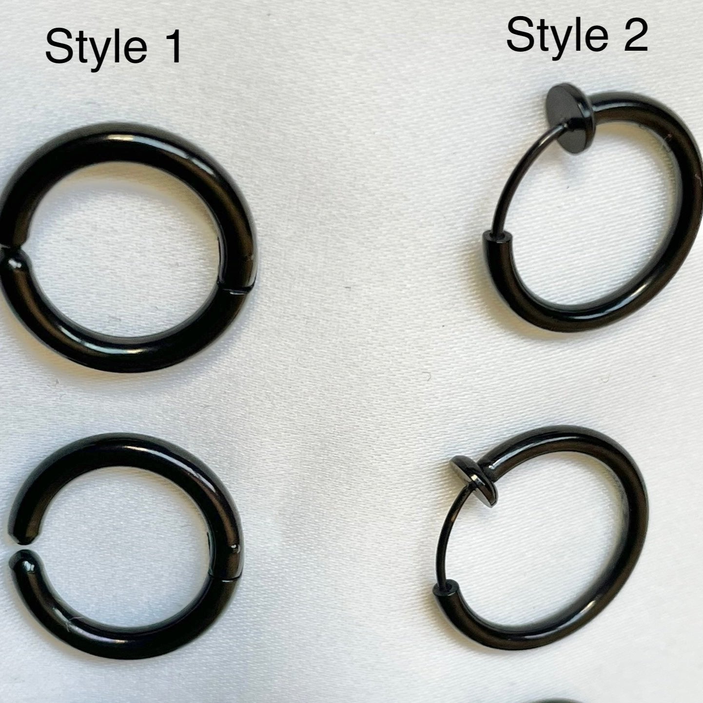 Black Clip-on Earrings