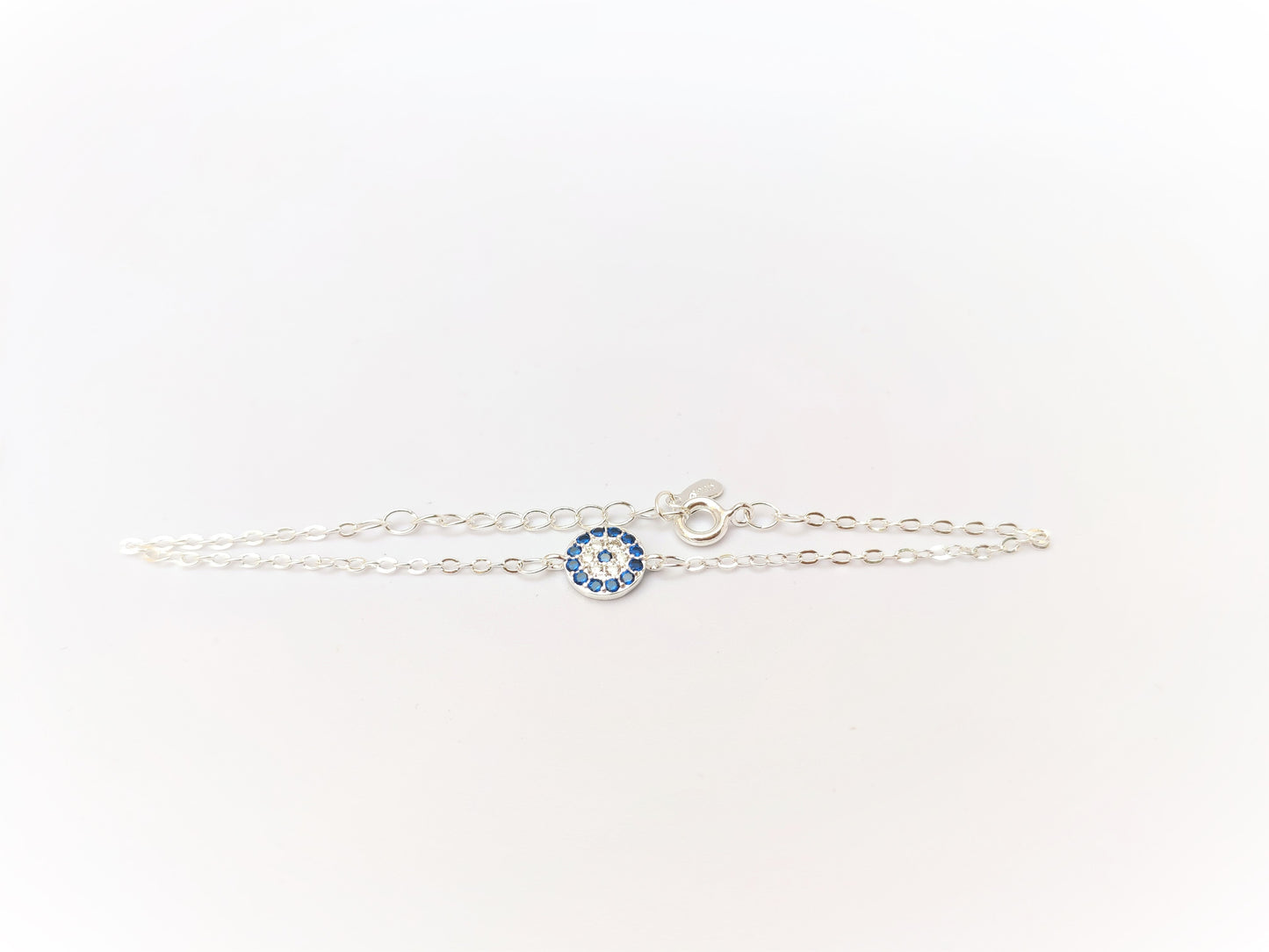 Dainty Diamond Evil Eye Bracelet