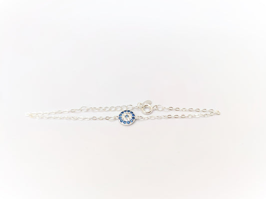 Dainty Diamond Evil Eye Bracelet
