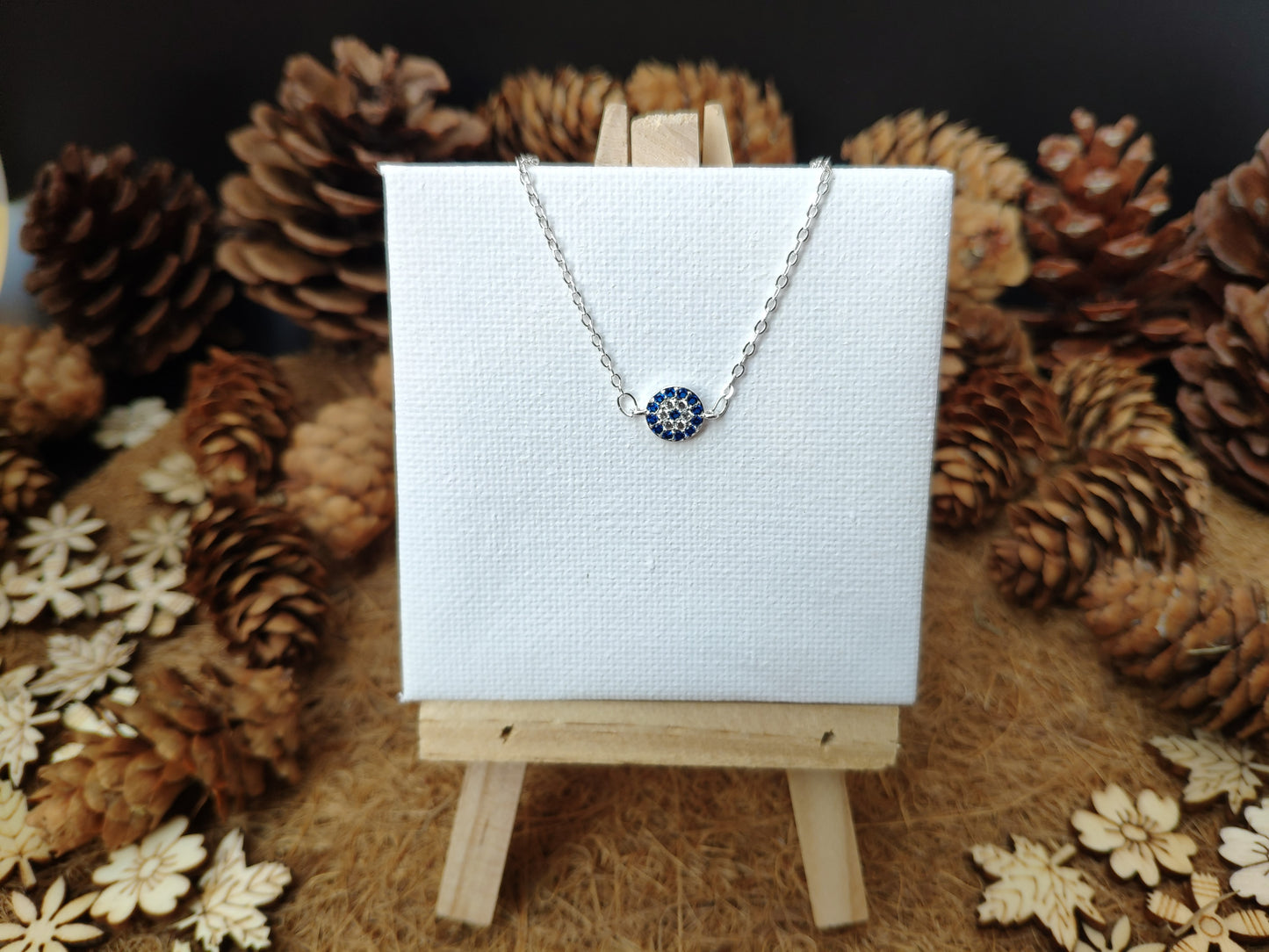 Dainty Diamond Evil Eye Bracelet