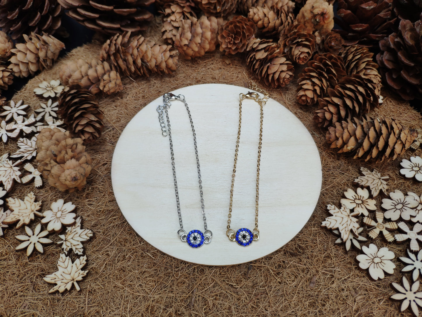 Diamond Round Eye Anklet