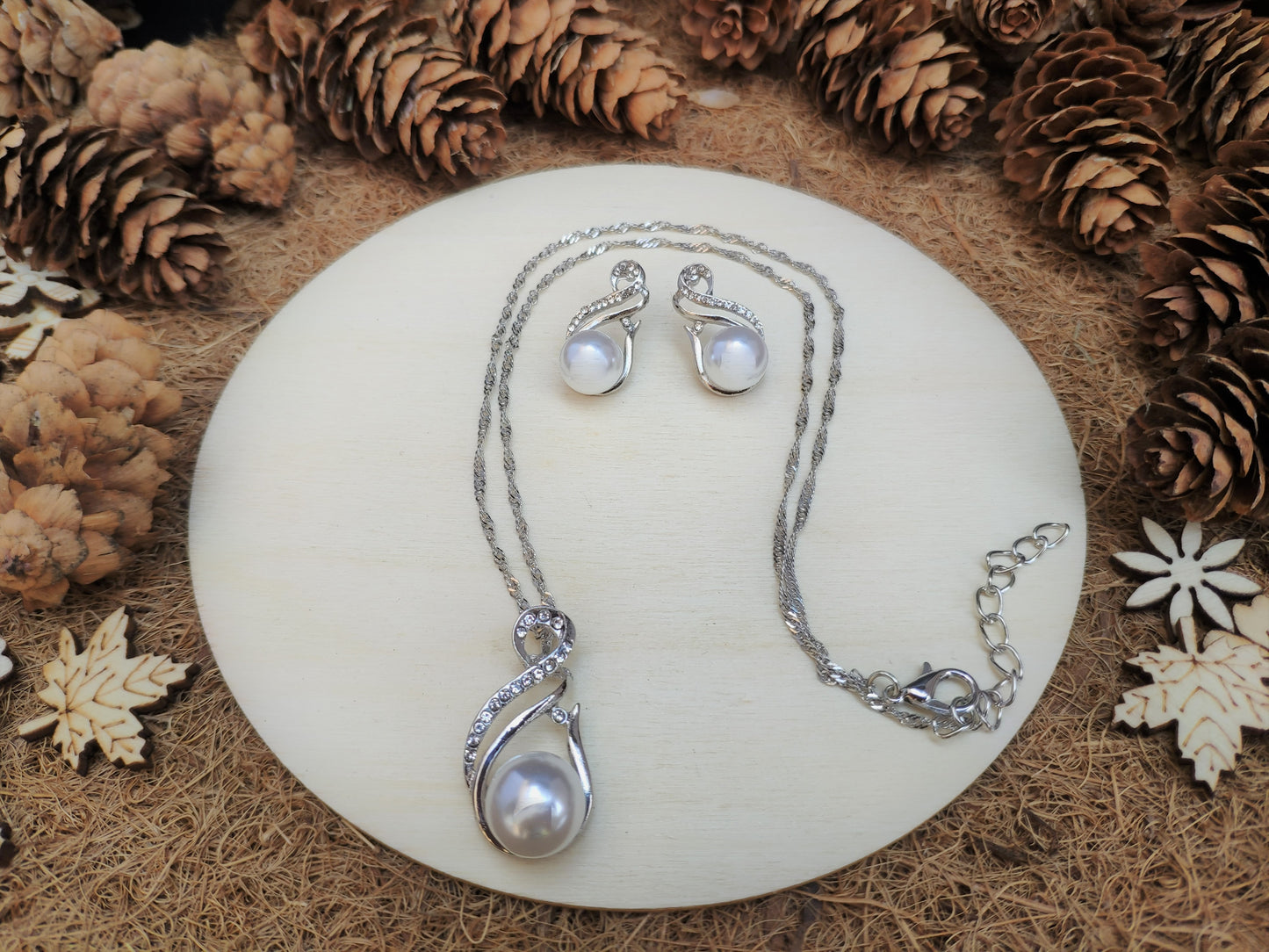 Treble Clef Pearl Jewelry Set