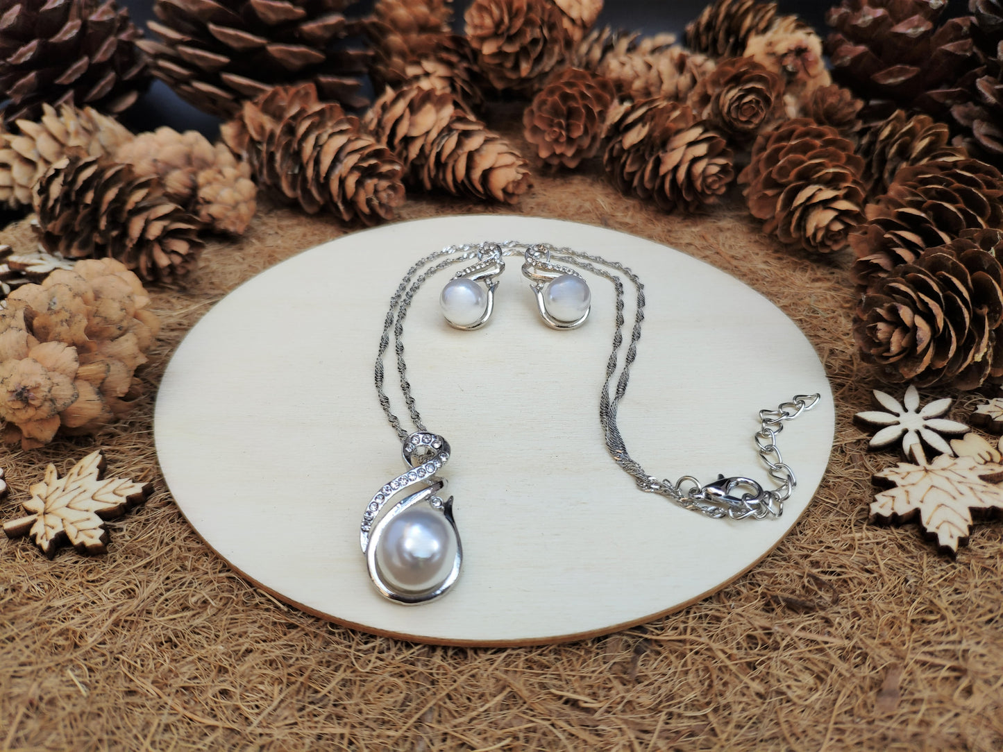 Treble Clef Pearl Jewelry Set