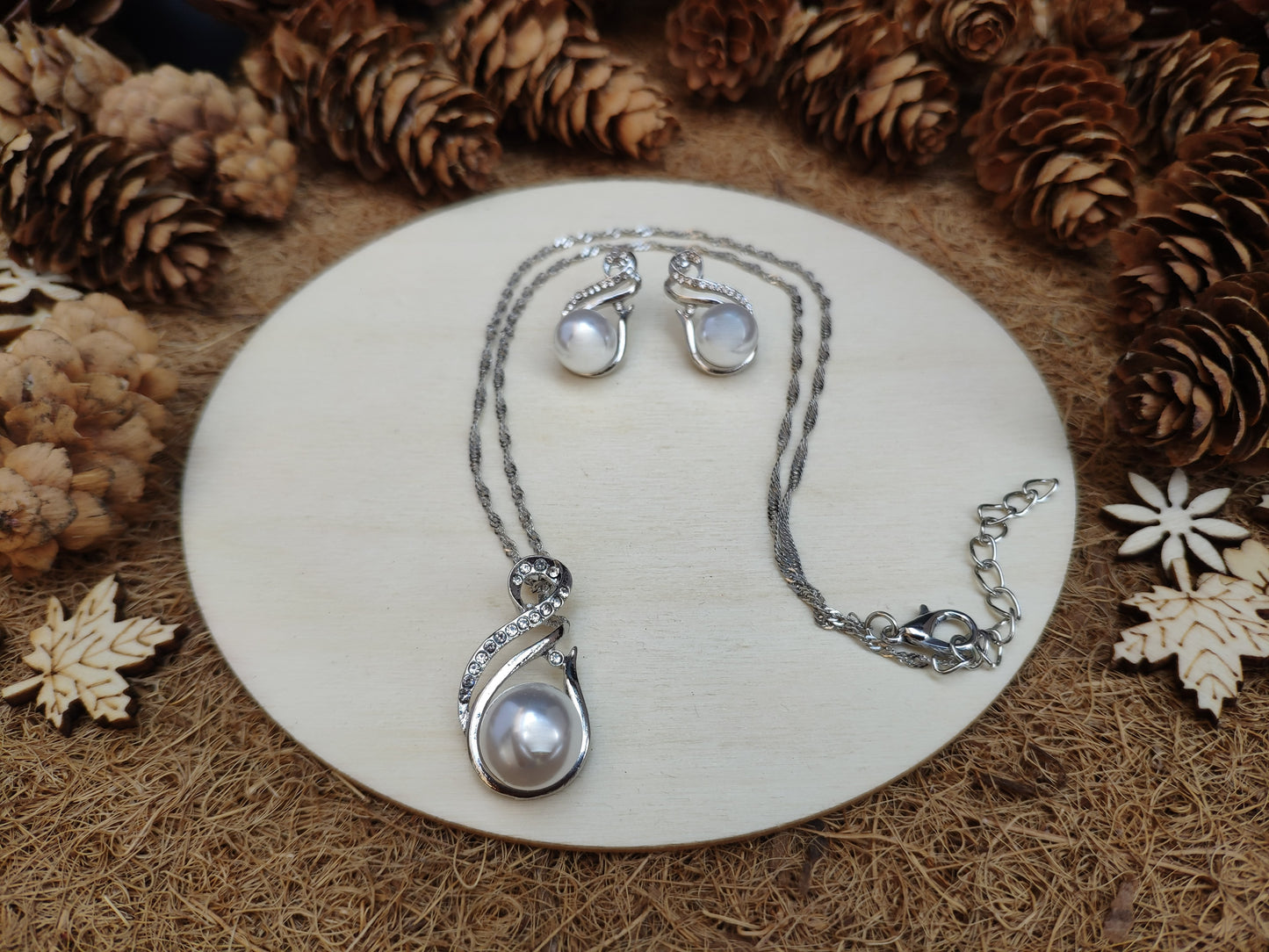 Treble Clef Pearl Jewelry Set