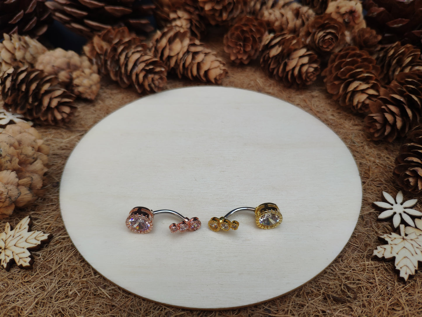 Diamond Trio Belly Ring