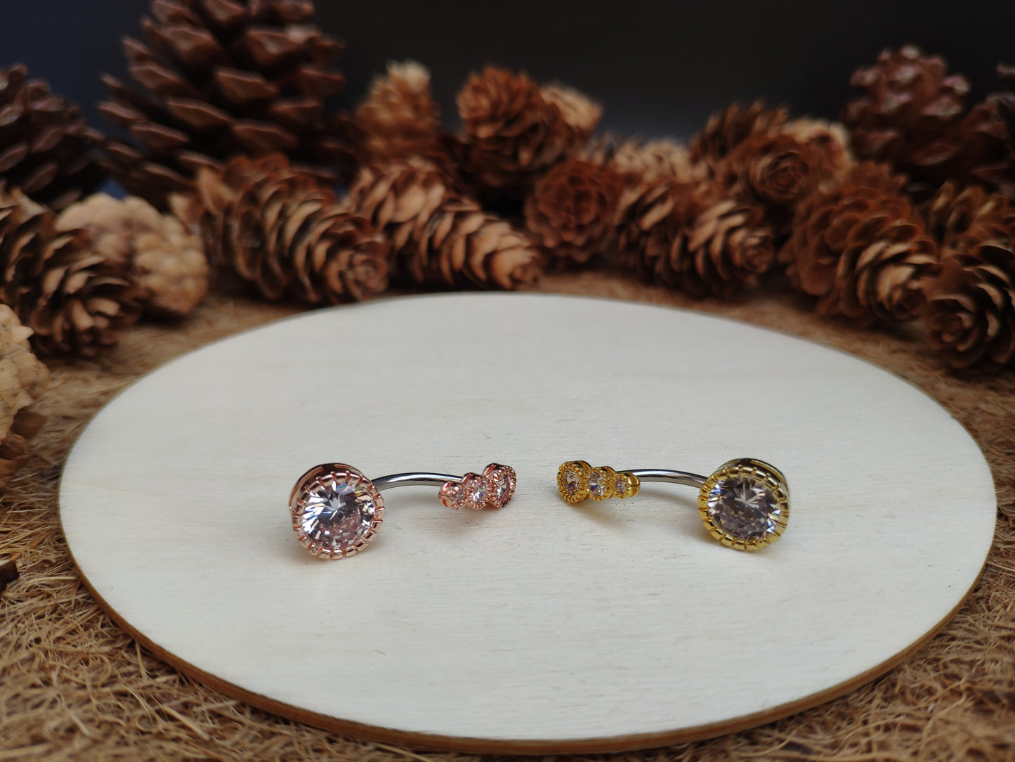 Diamond Trio Belly Ring