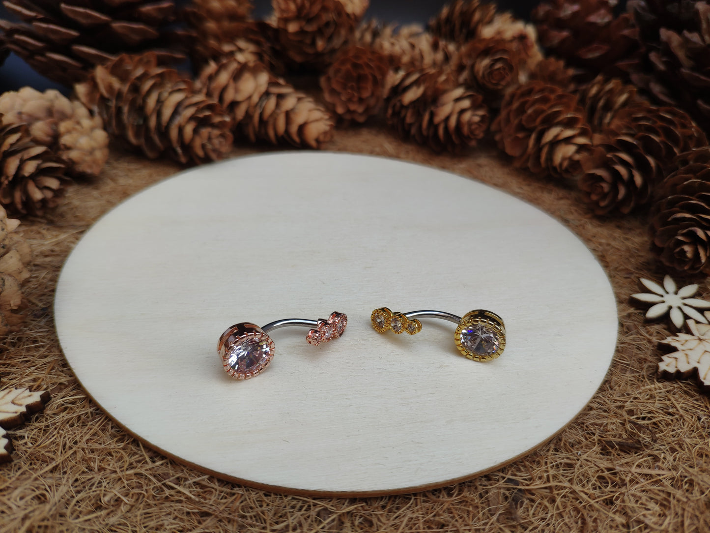 Diamond Trio Belly Ring