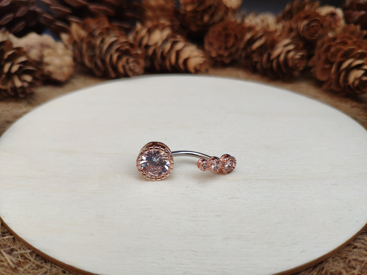 Diamond Trio Belly Ring