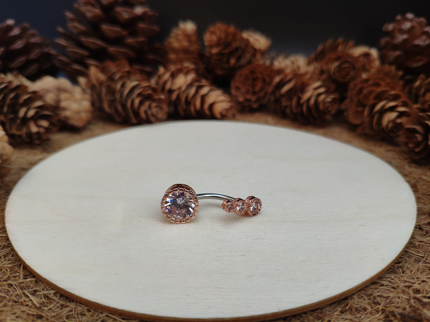 Diamond Trio Belly Ring