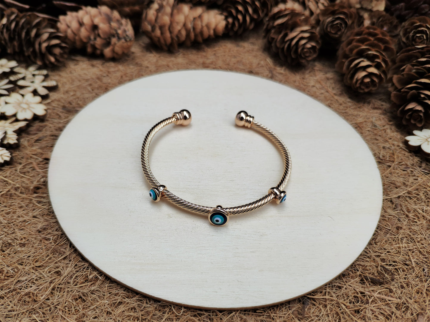 Twisted Evil Eye Cuff