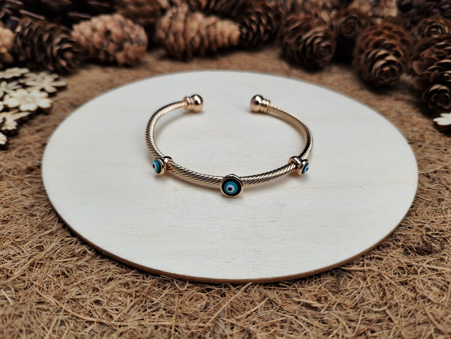 Twisted Evil Eye Cuff