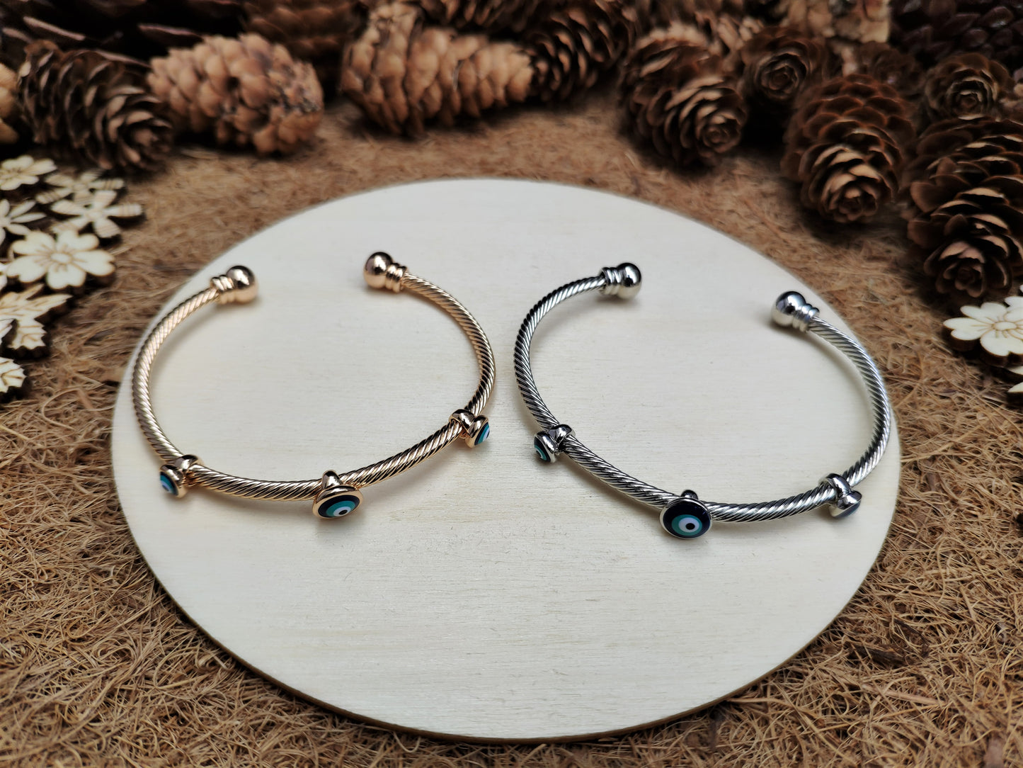 Twisted Evil Eye Cuff