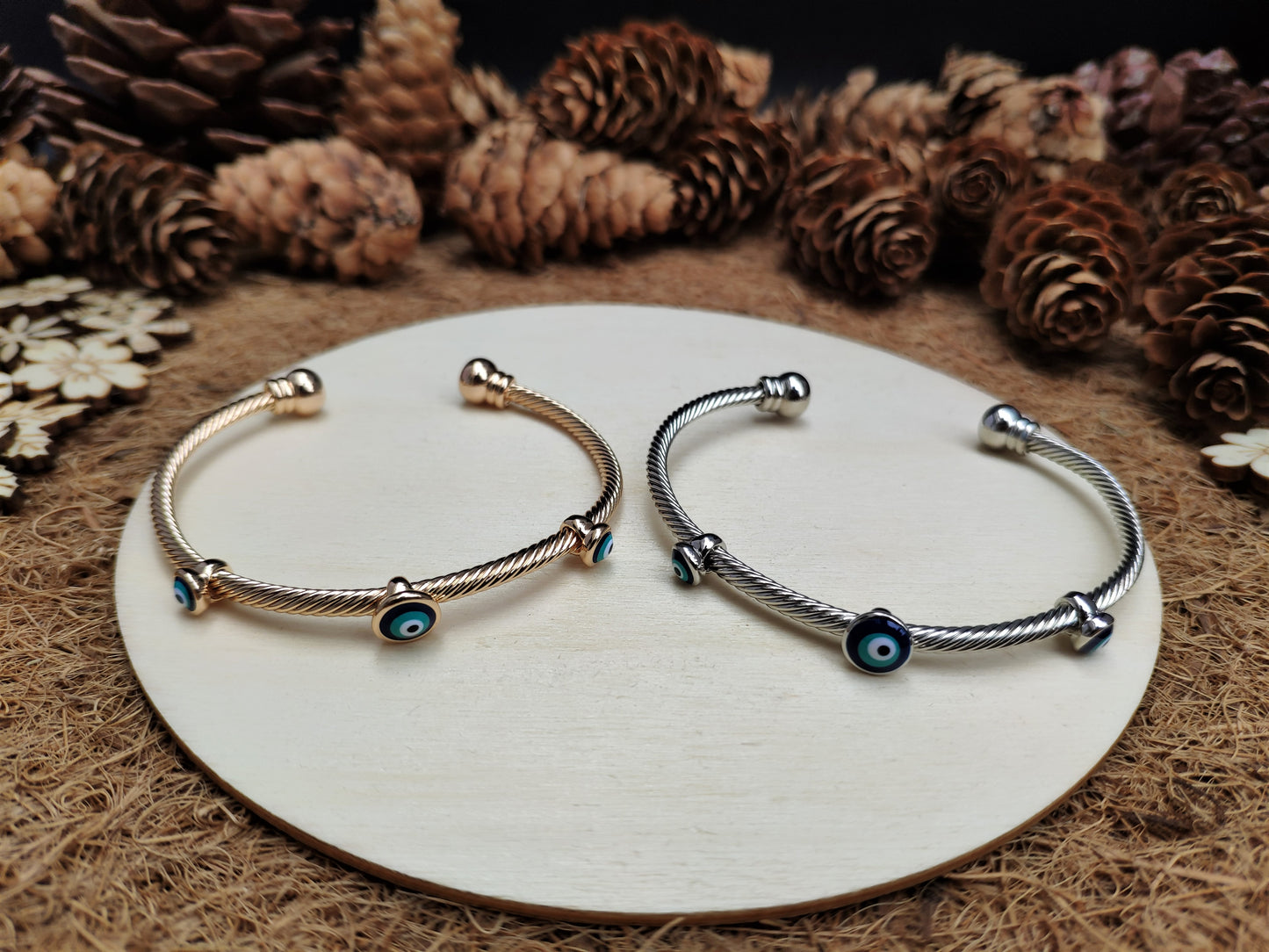 Twisted Evil Eye Cuff