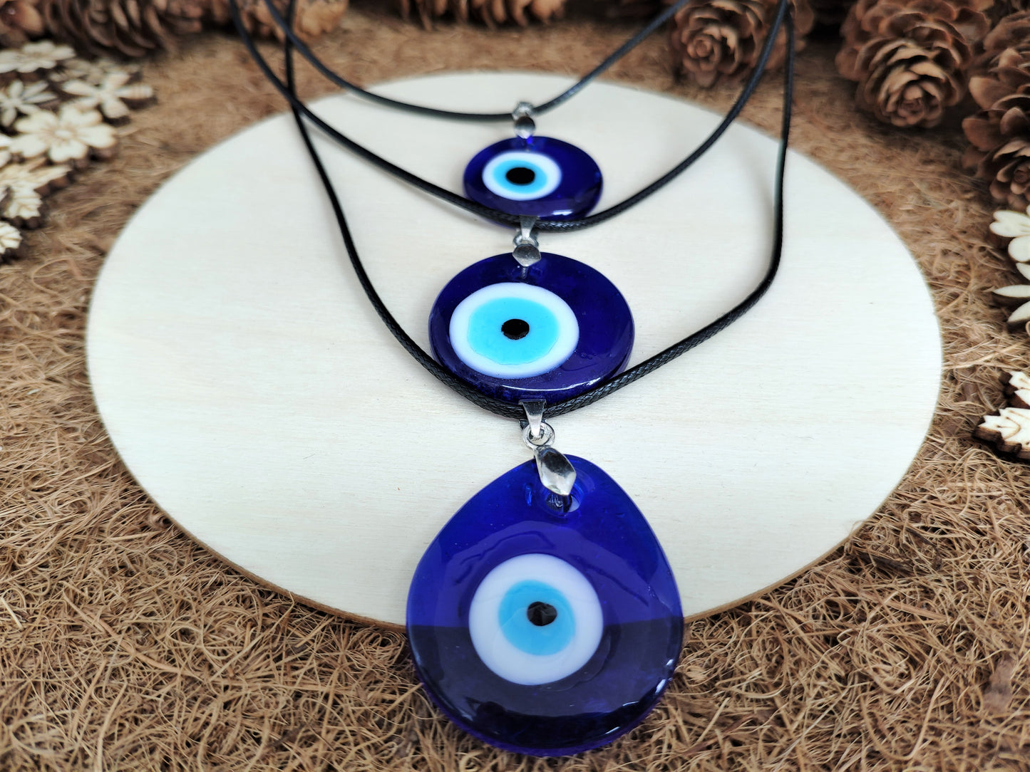 Glass Evil Eye Necklace