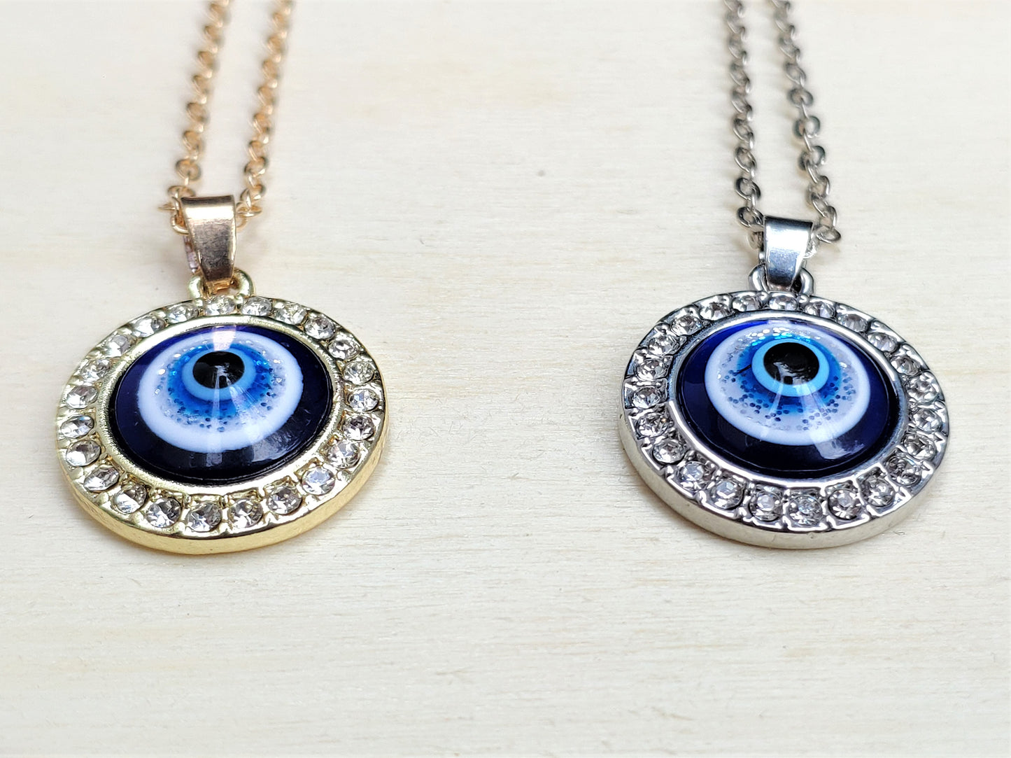Large Evil Eye Diamond Necklace
