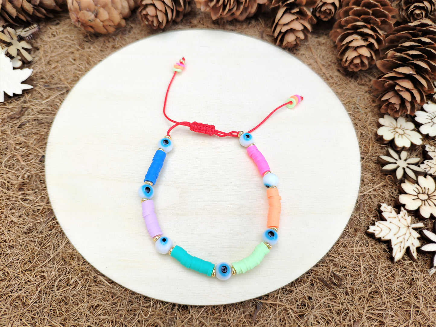Heishi Evil Eye Bracelet