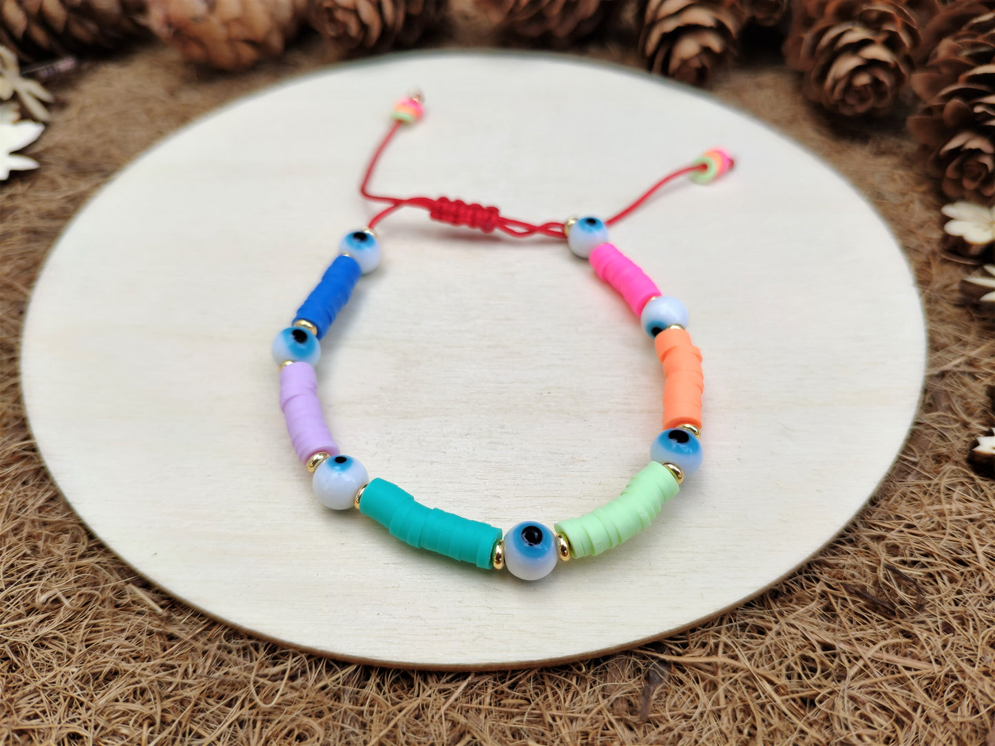 Heishi Evil Eye Bracelet