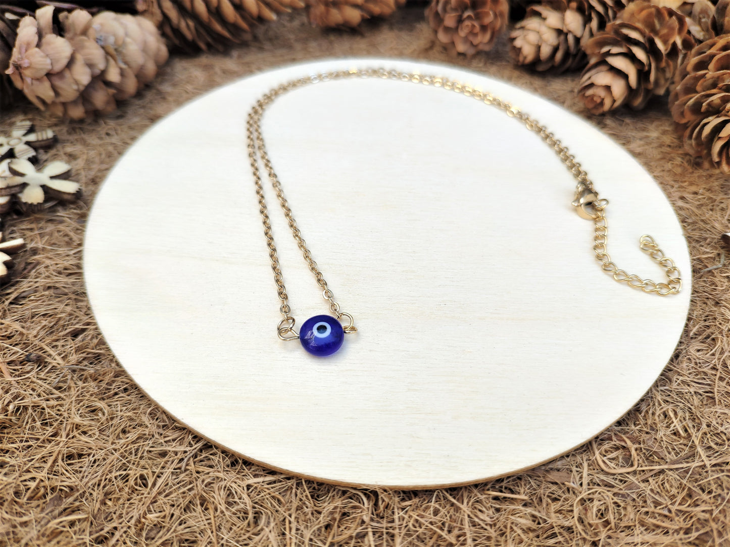 Dainty Blue Eye Necklace
