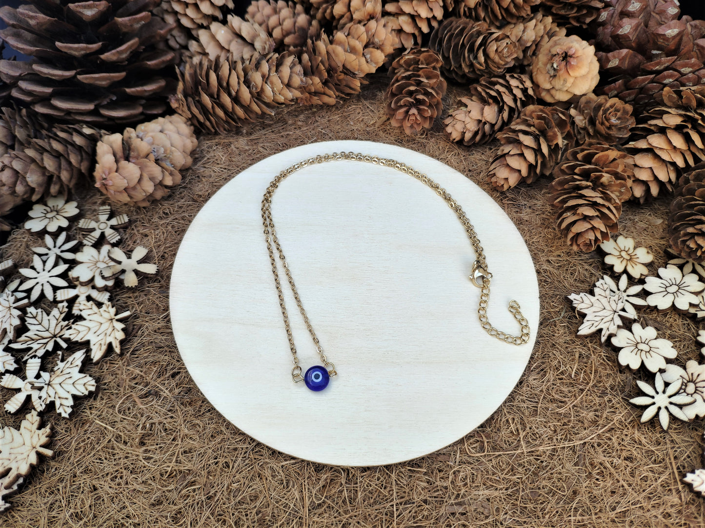 Dainty Blue Eye Necklace