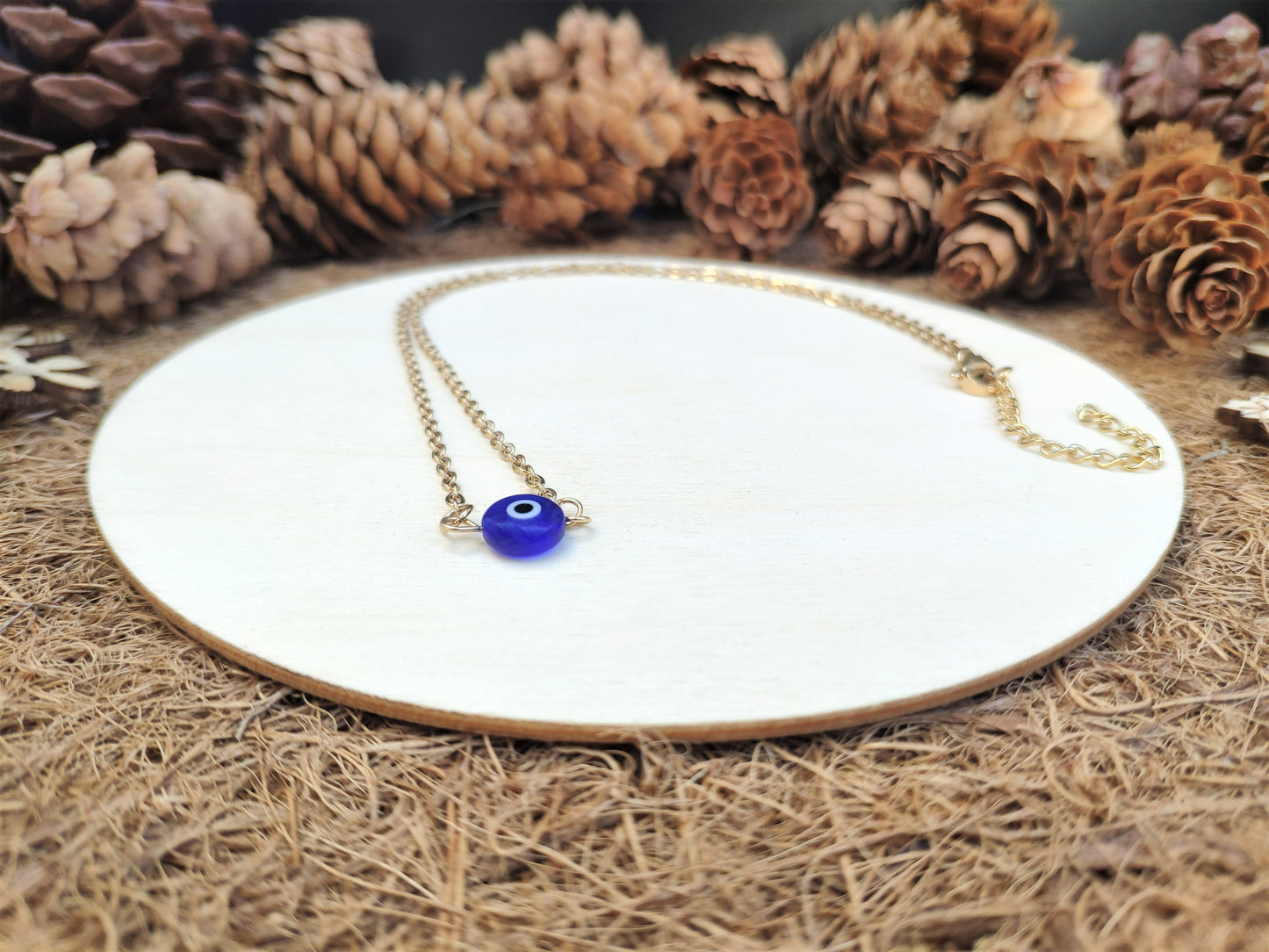 Dainty Blue Eye Necklace