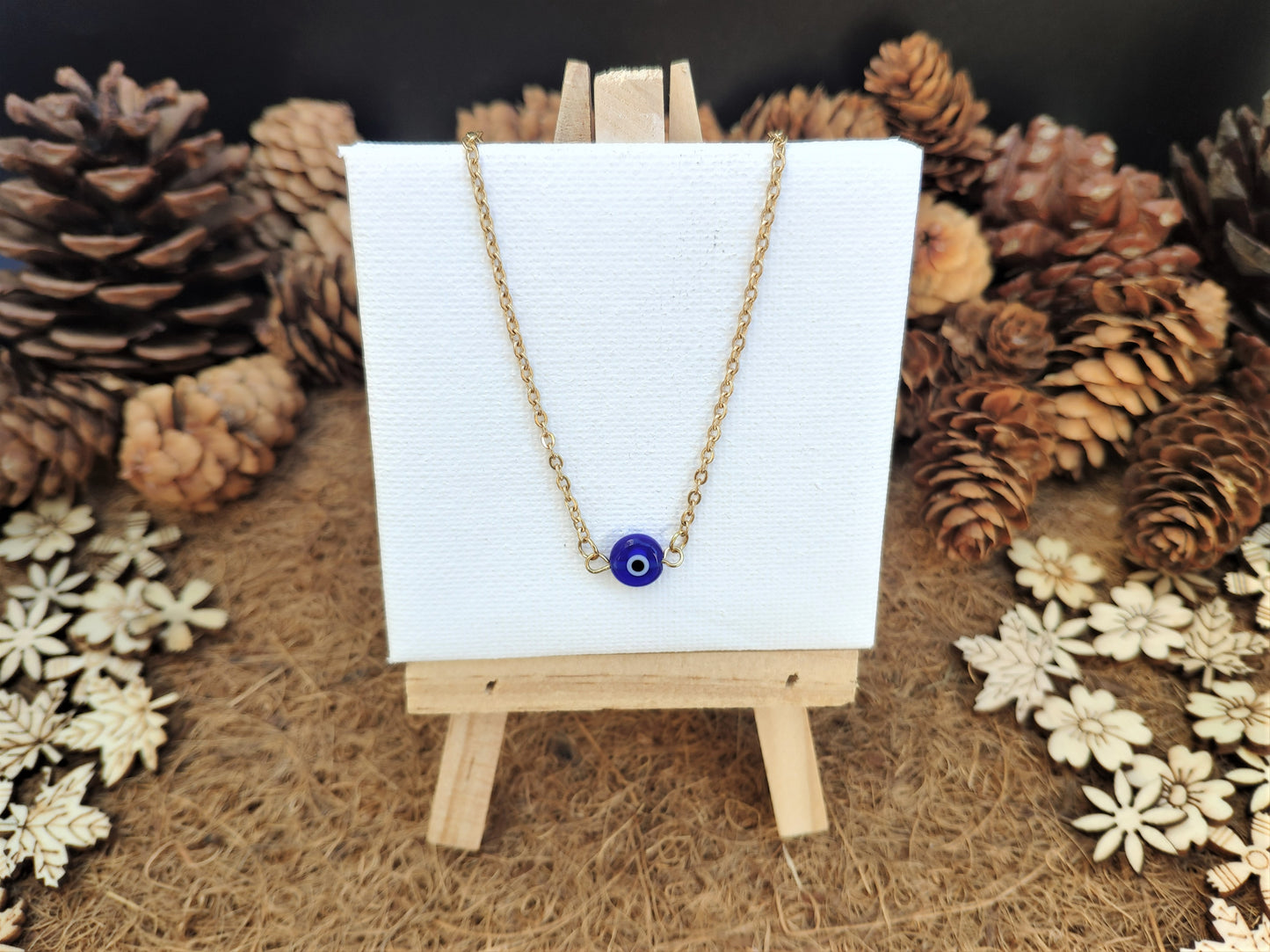 Dainty Blue Eye Necklace
