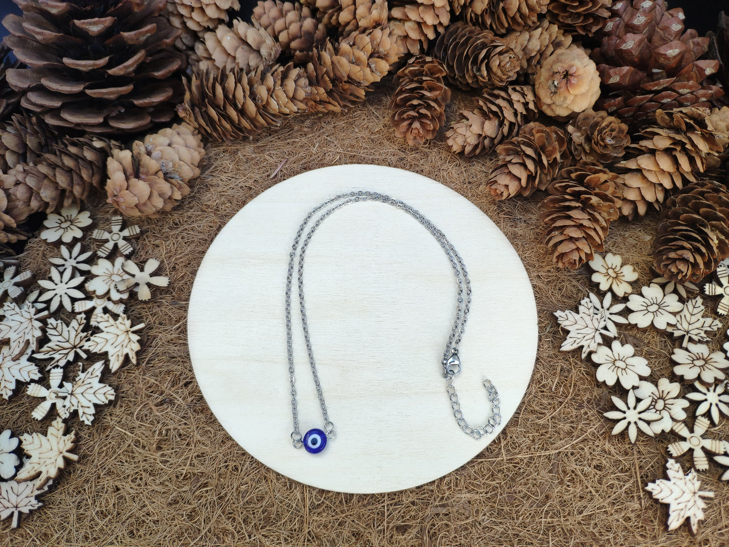 Dainty Blue Eye Necklace