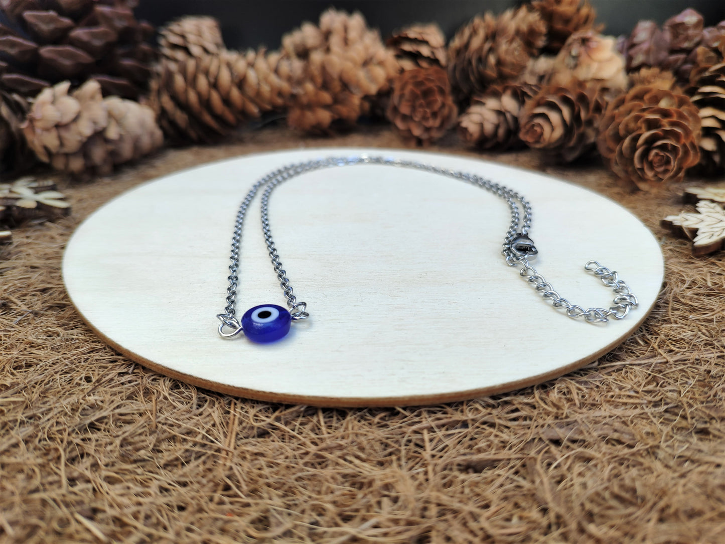 Dainty Blue Eye Necklace