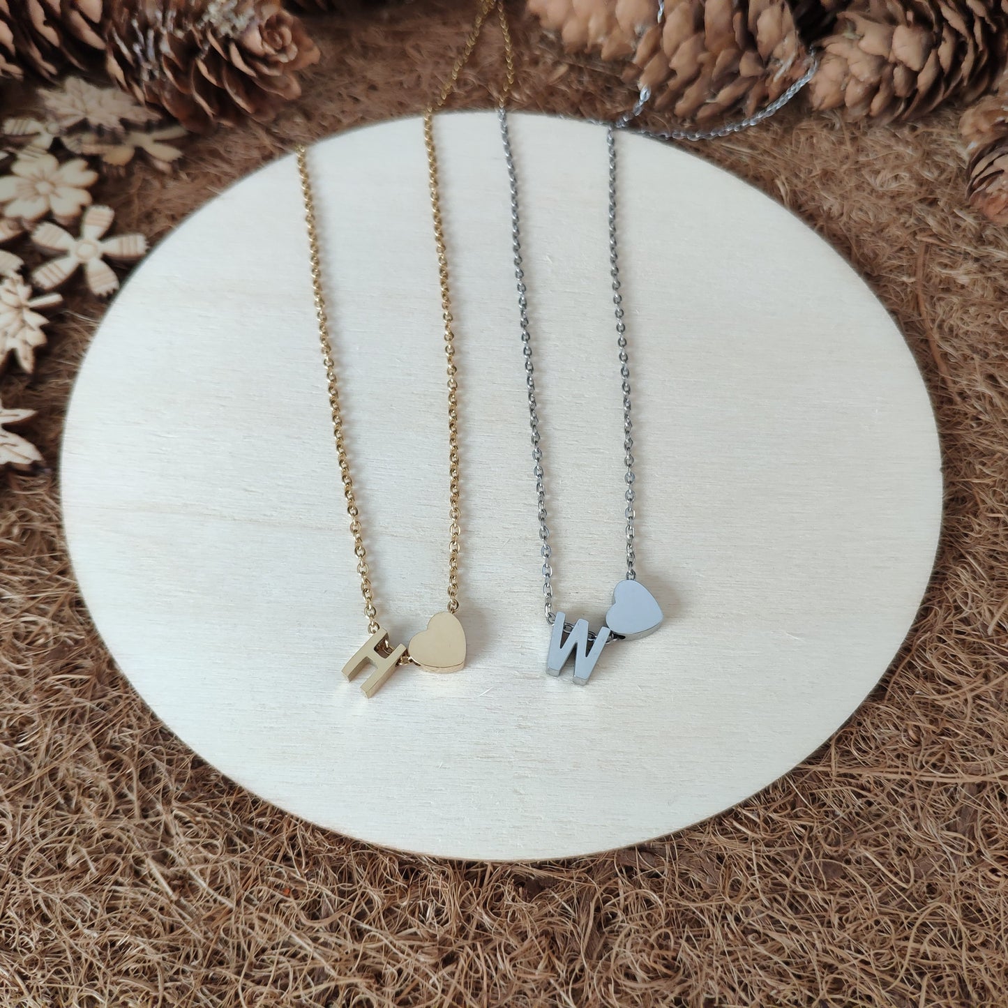 Initial Heart Necklace