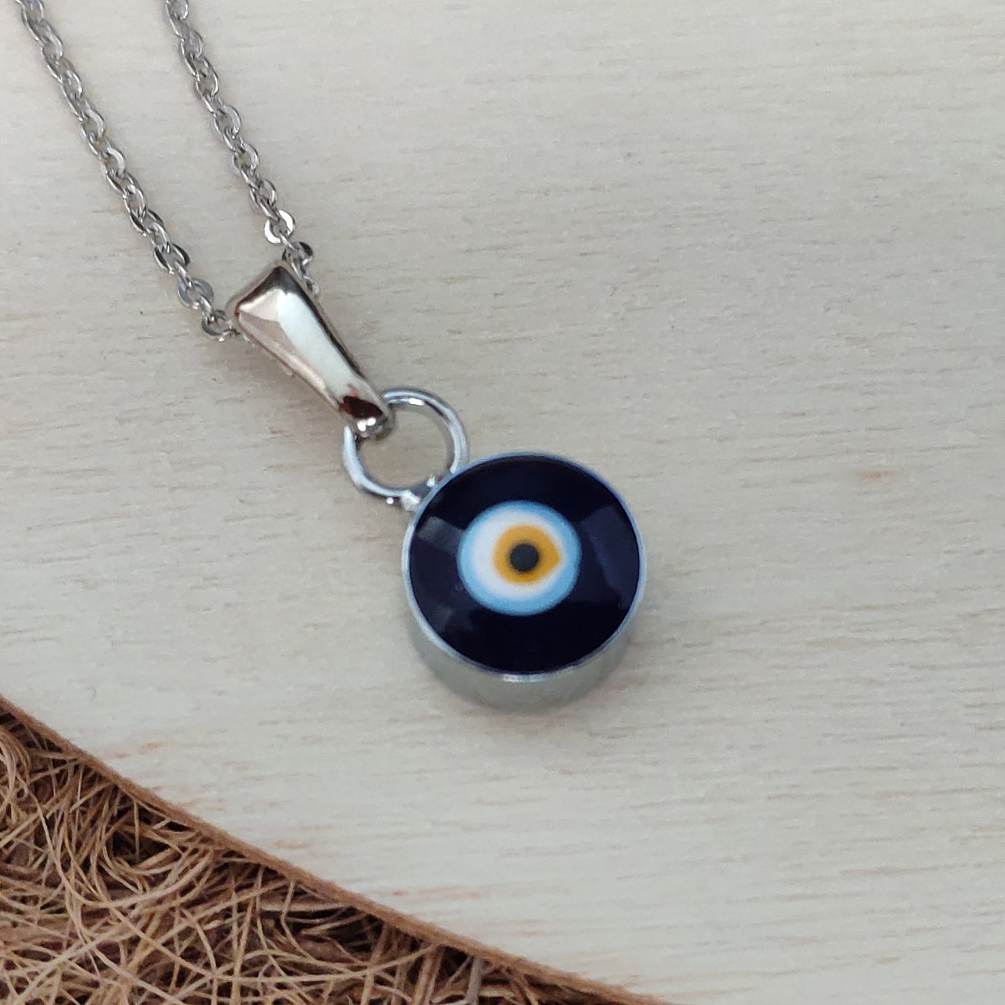 Evil Eye Enamel Necklace