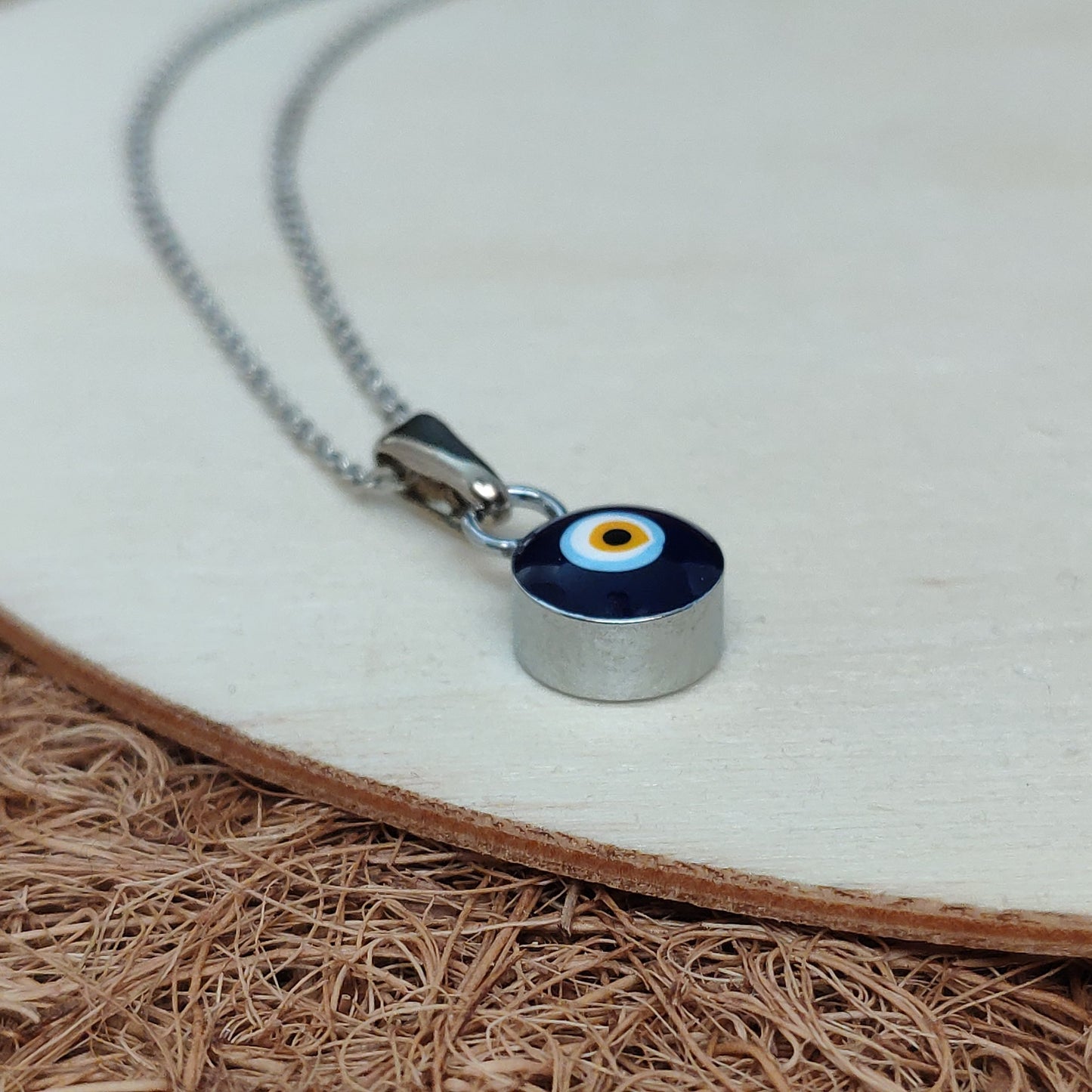 Evil Eye Enamel Necklace