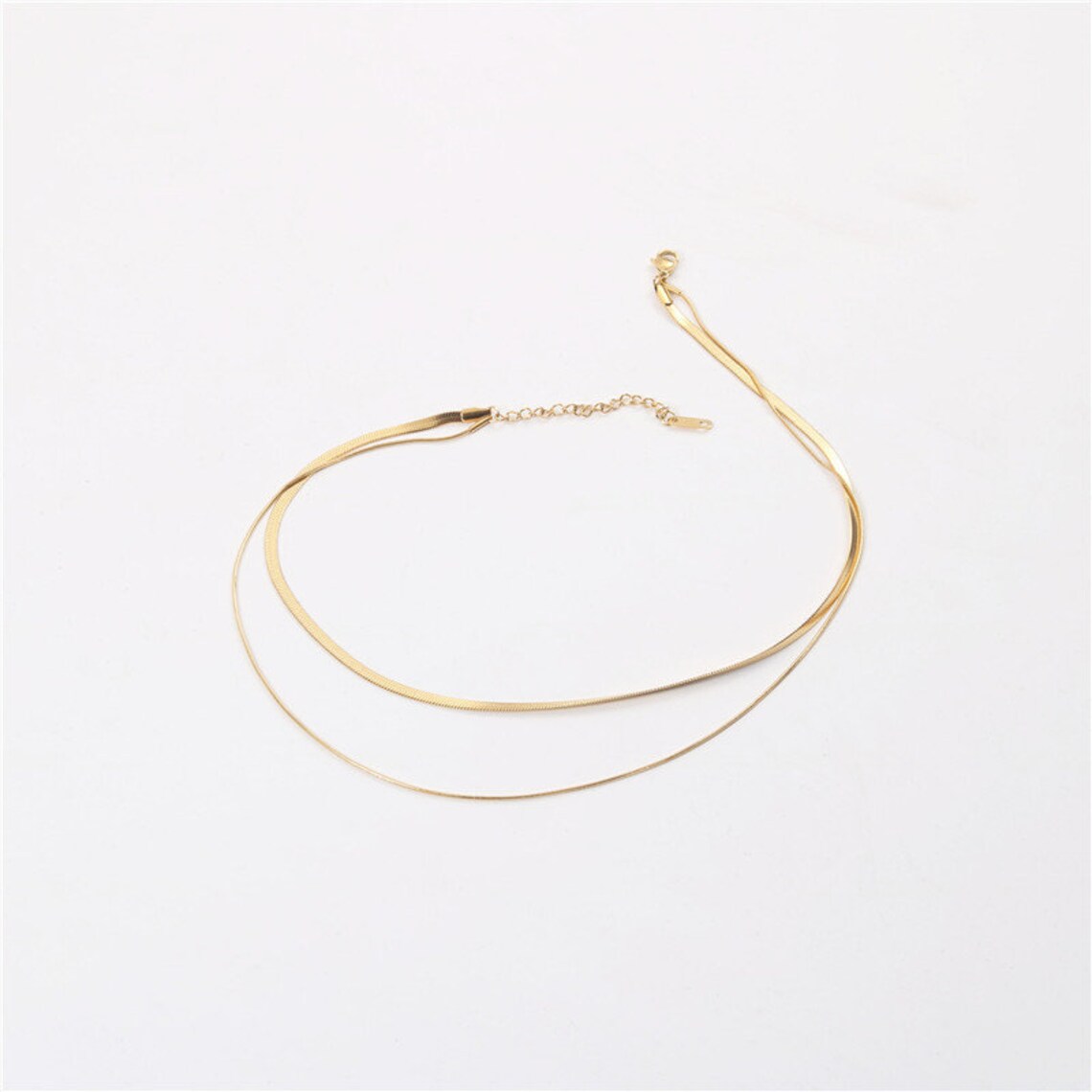 Layered Herringbone Necklace