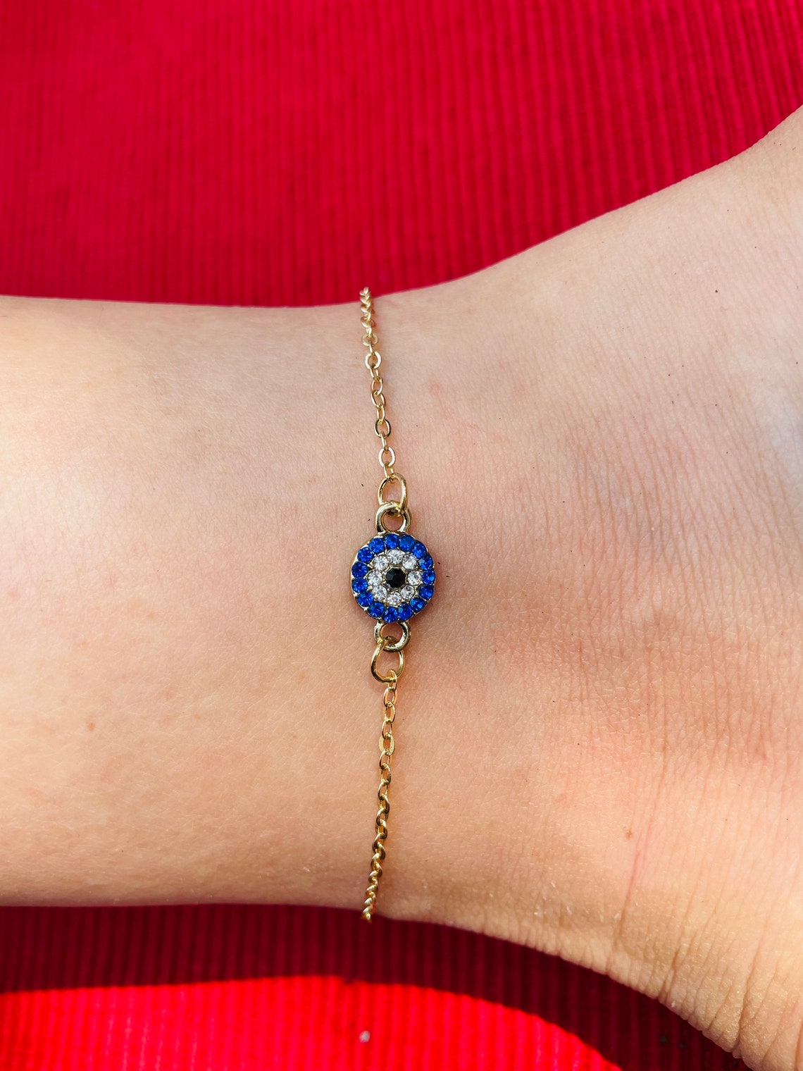 Diamond Round Eye Anklet