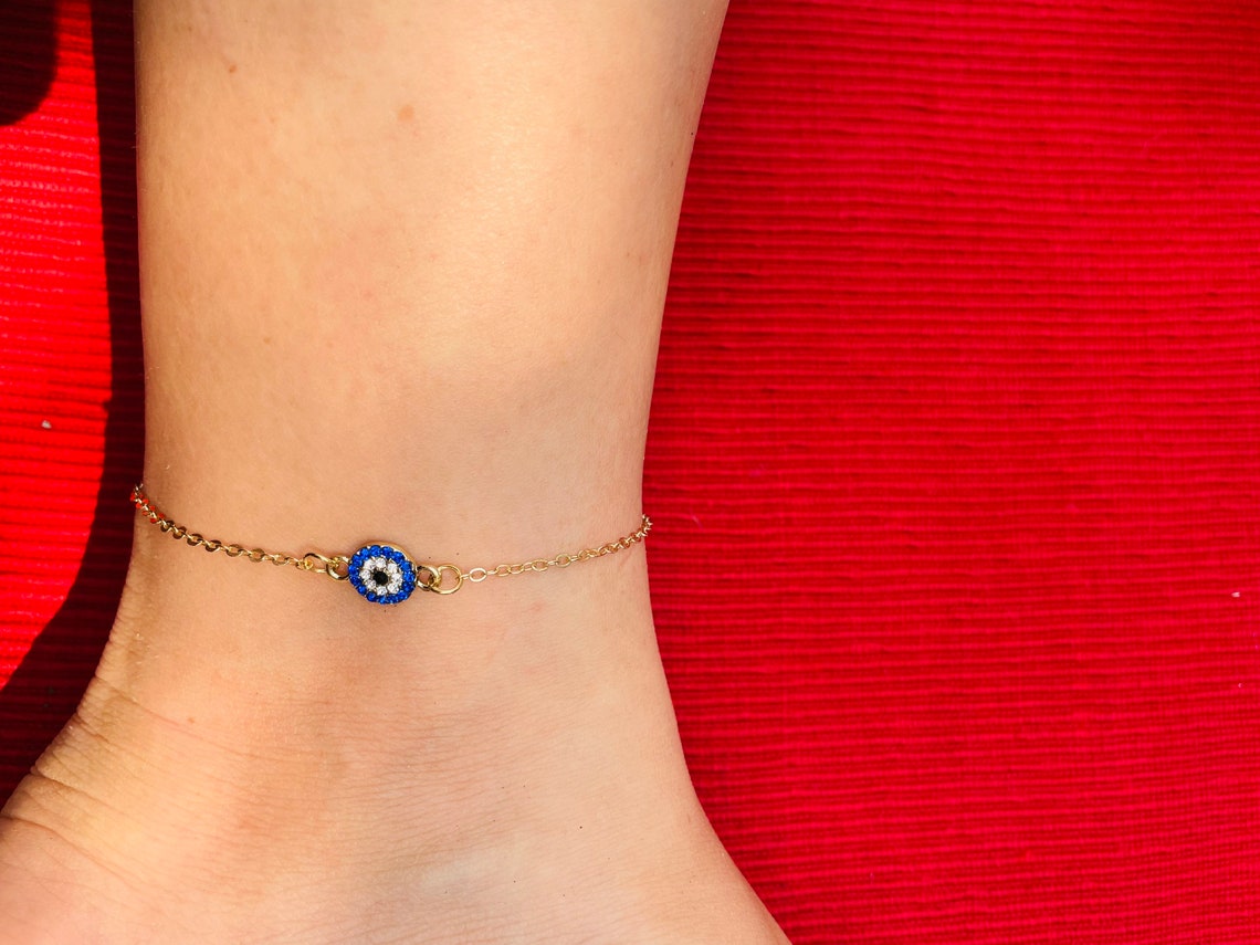Diamond Round Eye Anklet
