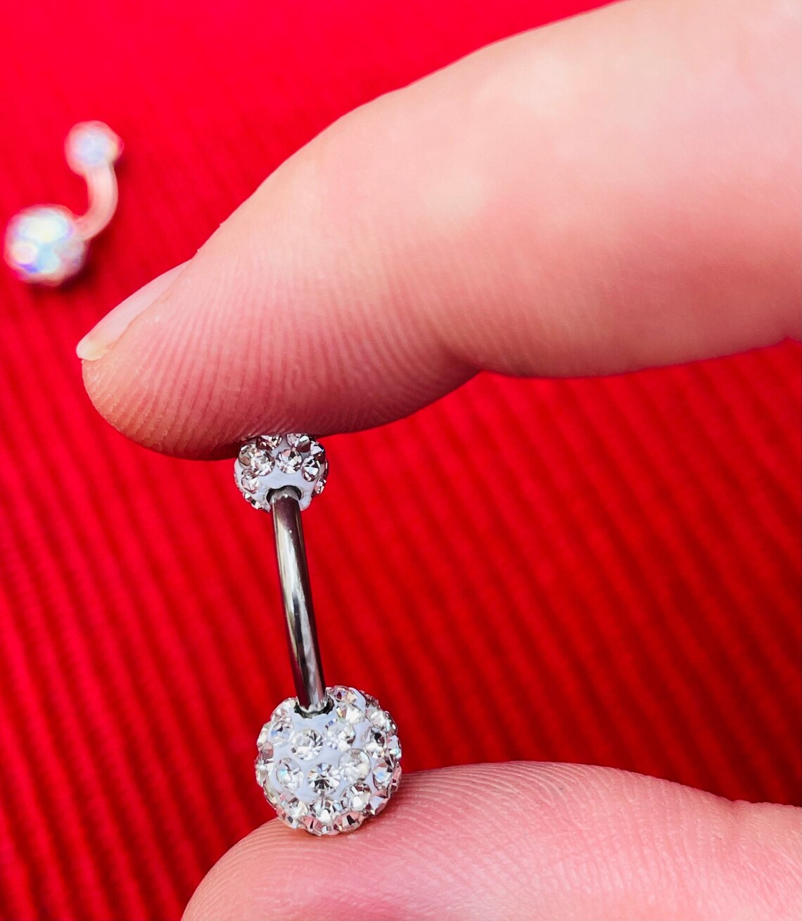 Diamond Ball Belly Ring