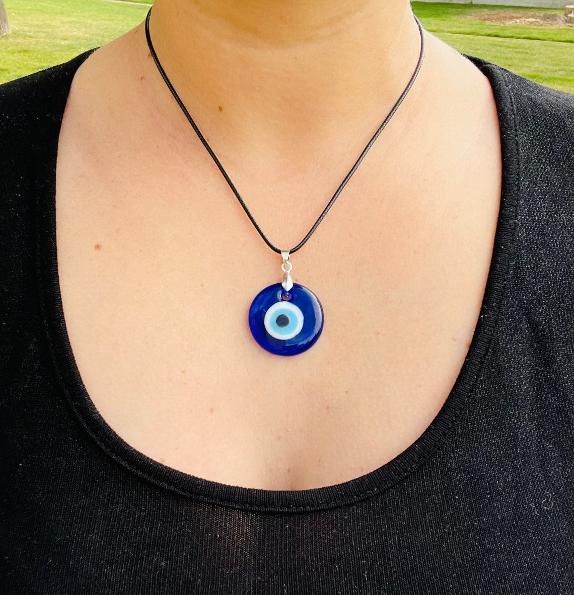 Glass Evil Eye Necklace
