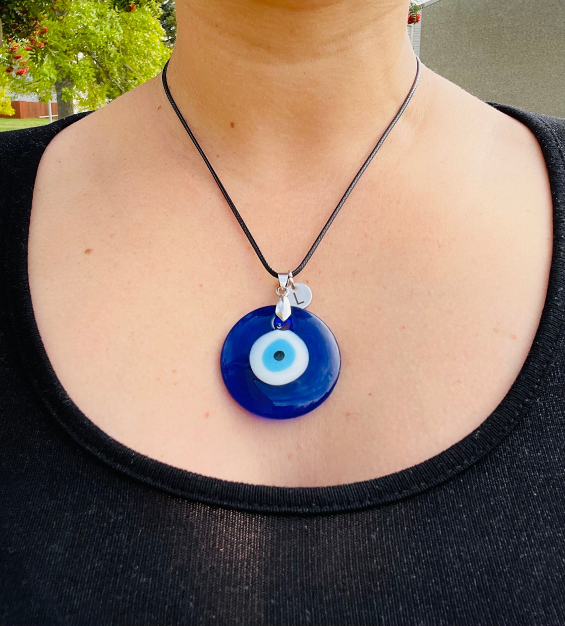 Glass Evil Eye Necklace