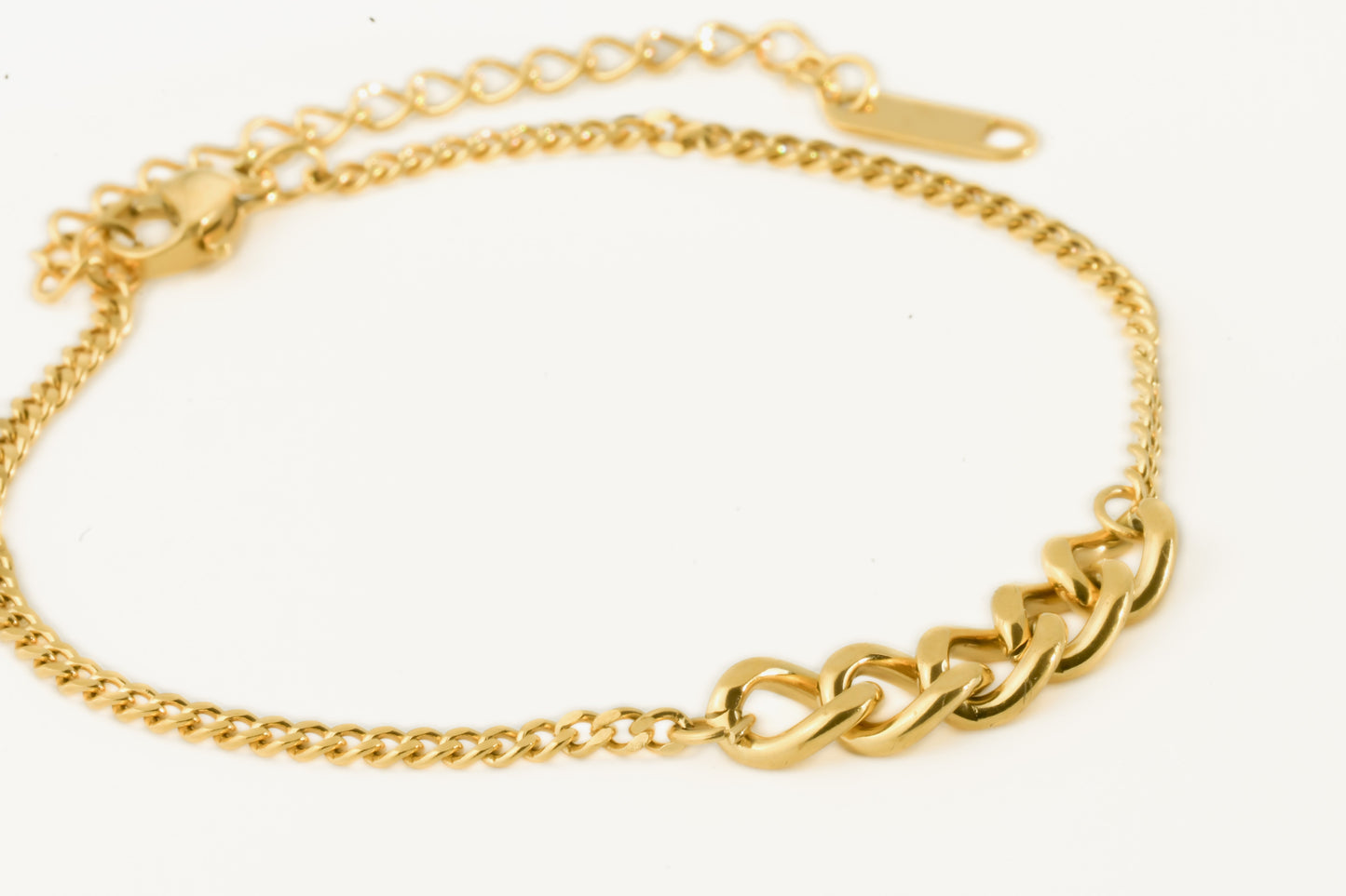 Mixed Curb Link Bracelet