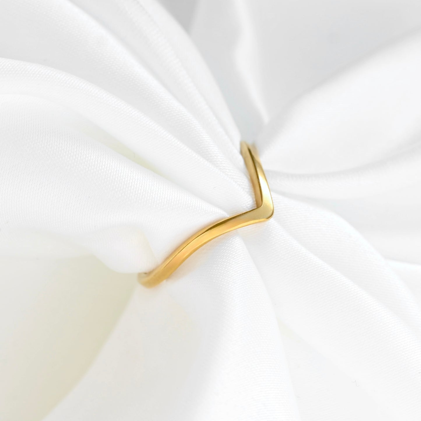 Wishbone Ring - Waterproof Stainless Steel - Silver 18k Gold and Rose Gold PVD