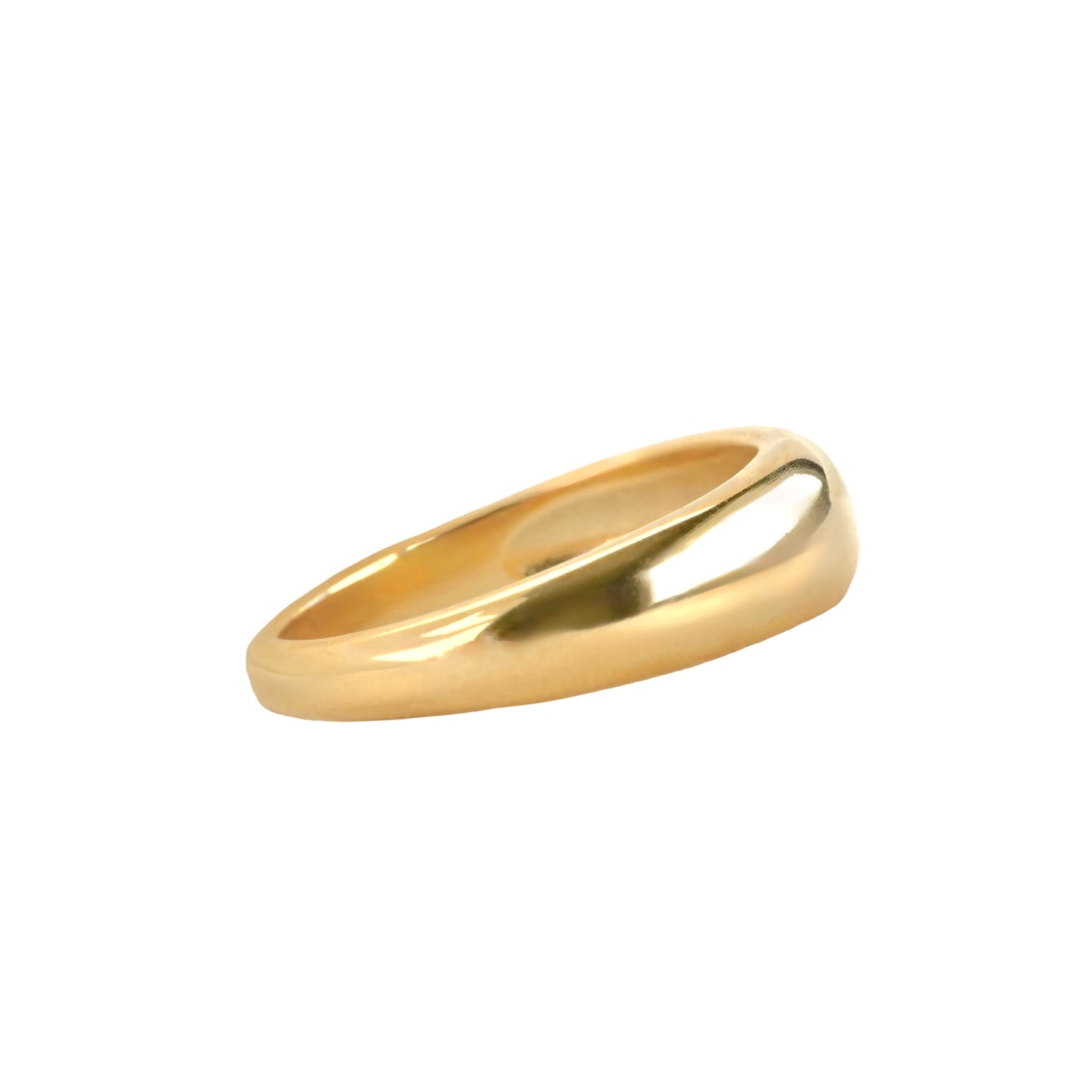 Side view of gold ring