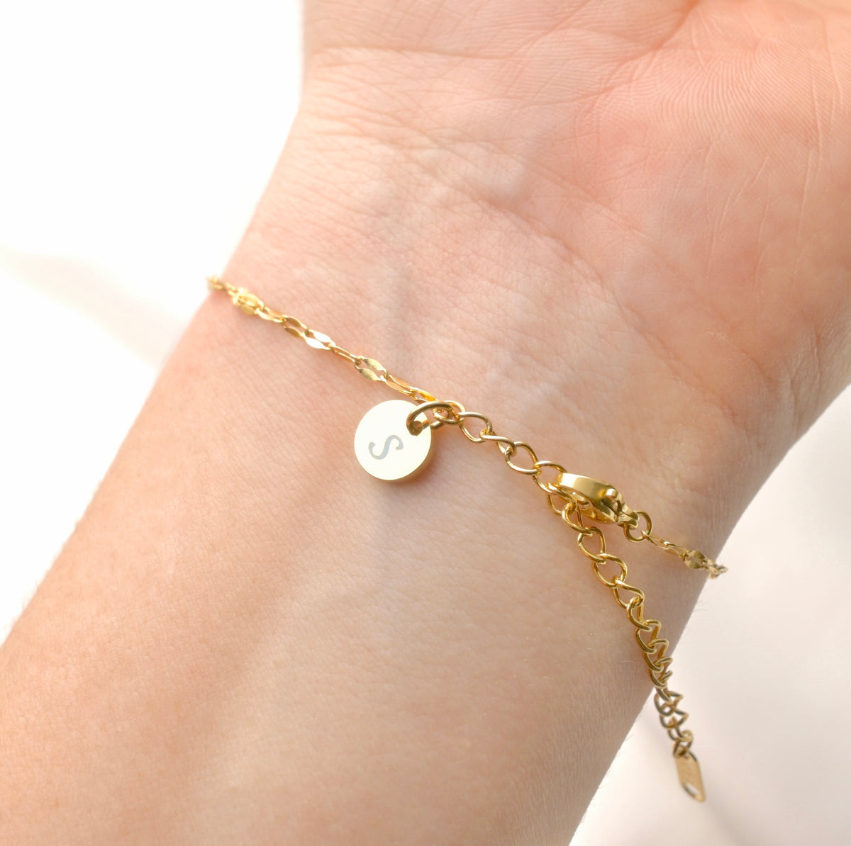 Everyday Stacking Bracelets - Stainless Steel Gold Chains