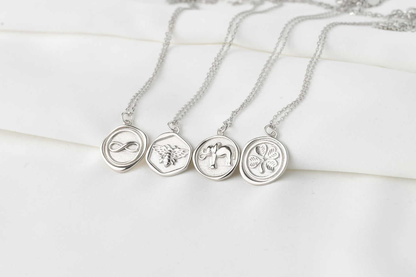 Silver Coin Charm Necklace