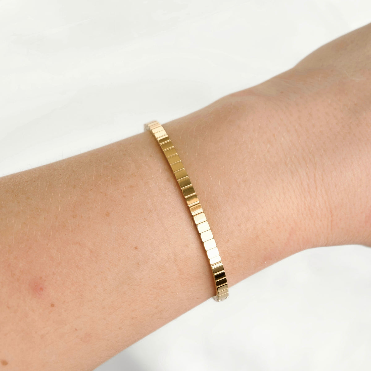 Mixed Motif Gold Hinged Bangle Set - Stainless Steel