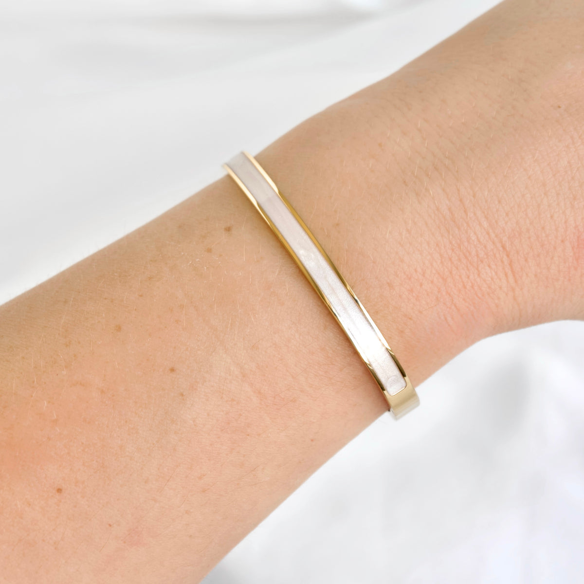 Mixed Motif Gold Hinged Bangle Set - Stainless Steel