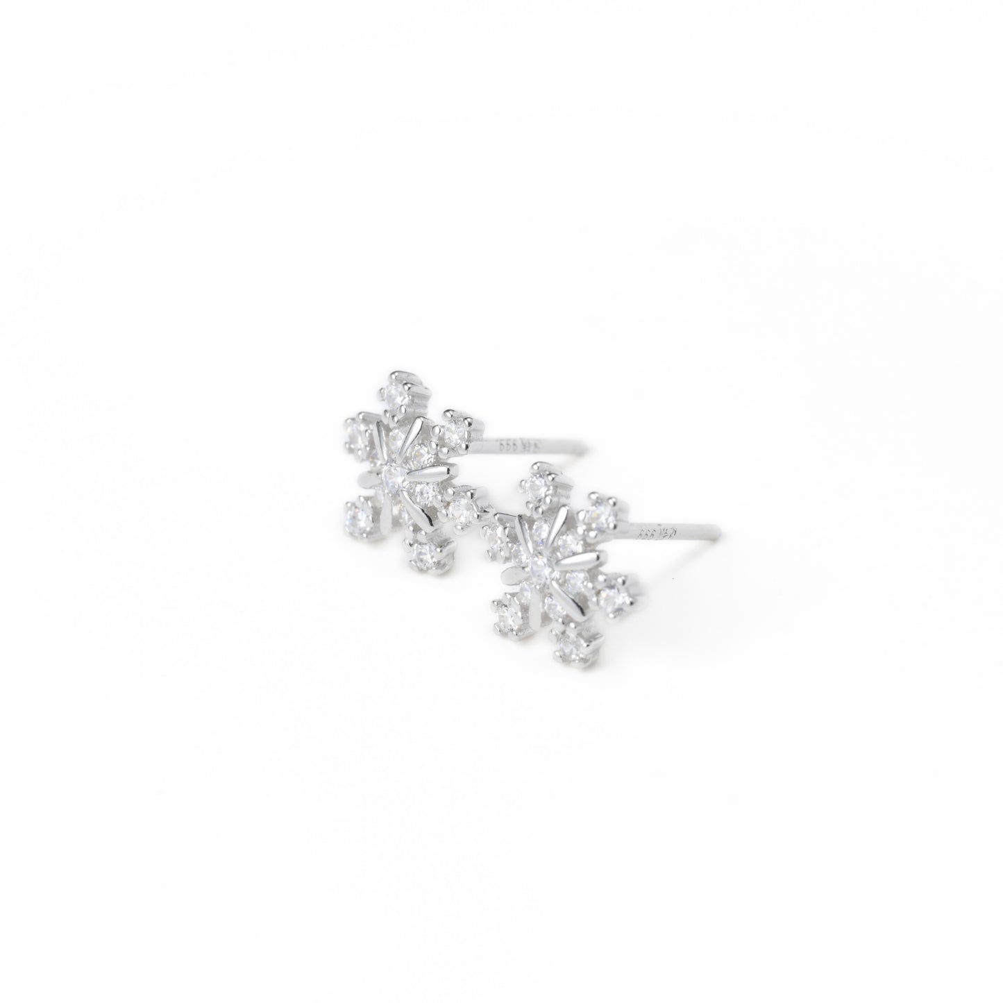 Silver Snowflake Studs